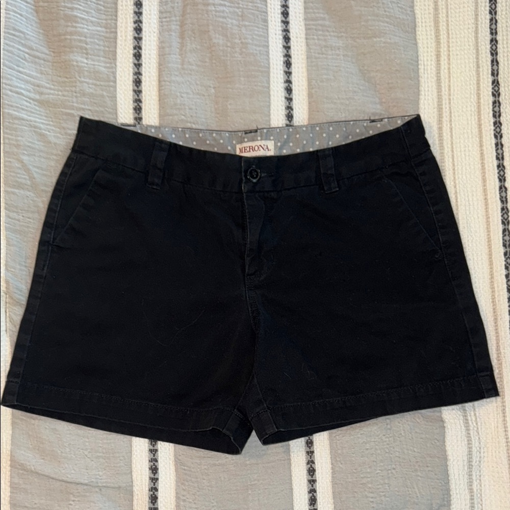 Merona Black Bermuda Shorts Classic Style
